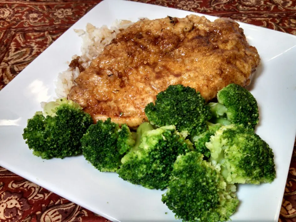 Fried Honey Chicken (w/ broccoli & rice)|Sashi Steinerさん