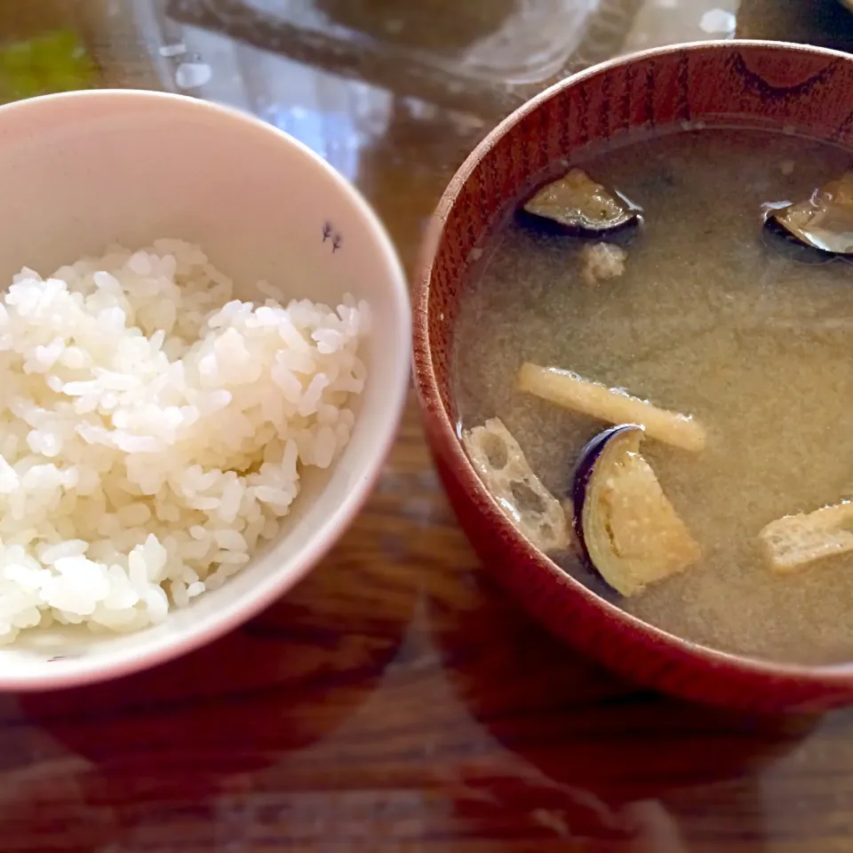 あげなすの味噌汁|きなこもちさん