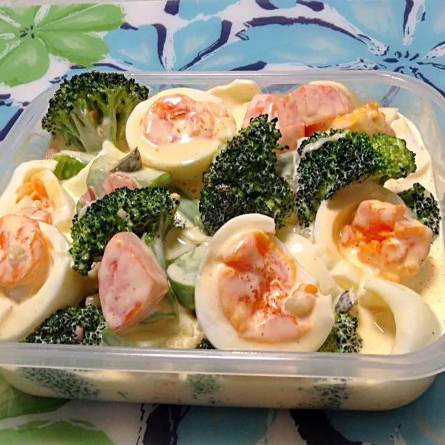 Broccoli w/ boiled egg salad|foodloverさん