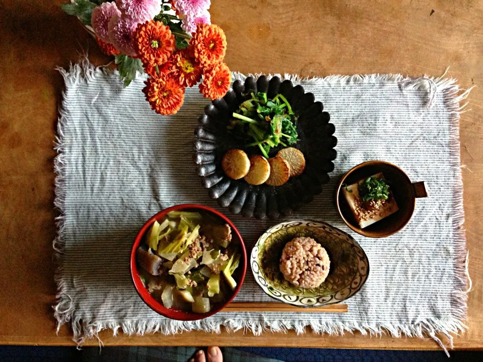 夕方明るい内に夕飯。|ツルさん