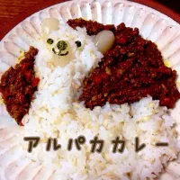 Snapdishの料理写真:キーマカレーでアルパカ♡|ころちゃんさん