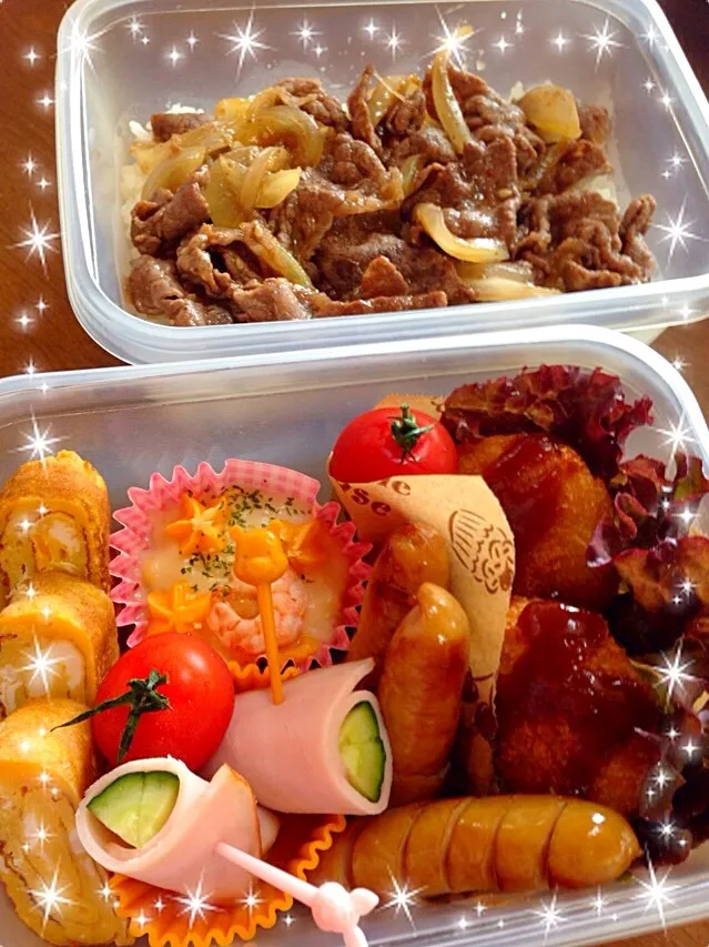 Snapdishの料理写真:息子の塾弁当⭐︎|みきさん