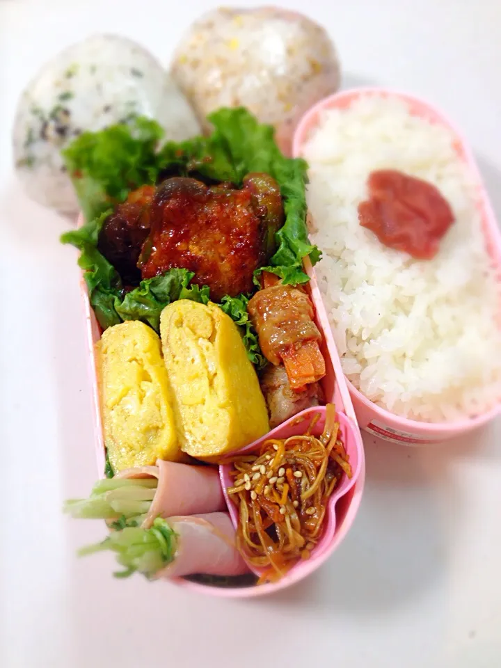 Snapdishの料理写真:ピーマンの鶏肉詰め弁当|syuさん