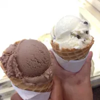 Snapdishの料理写真:Chocolate & vanilla ice cream|Chloe Castilloさん