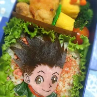 Snapdishの料理写真:ハンターハンターからゴンのキャラ弁|ミニーさん