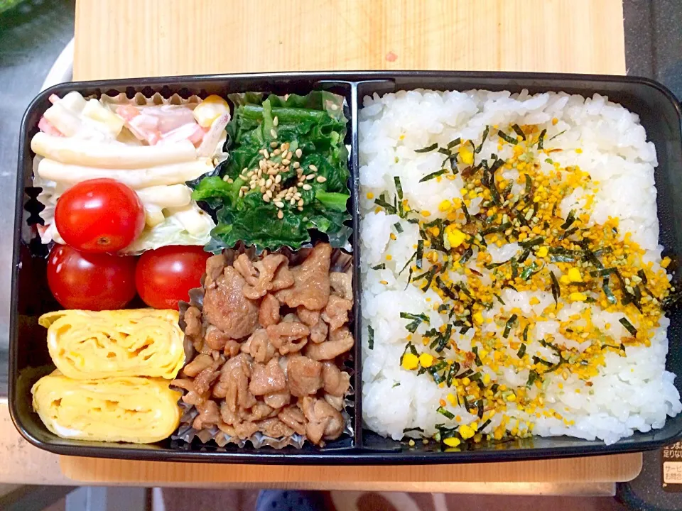 Snapdishの料理写真:豚肉さっぱり炒め弁当|Takayaさん