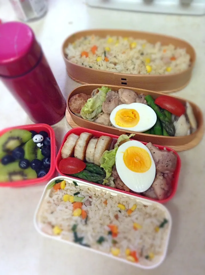 Today's lunch box. 炒飯はミクベジにあらず。あれキライなんでw|hoppycowさん