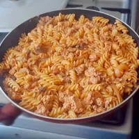 Pasta with minced meat and mushrooms 😍|Hanny Levyさん