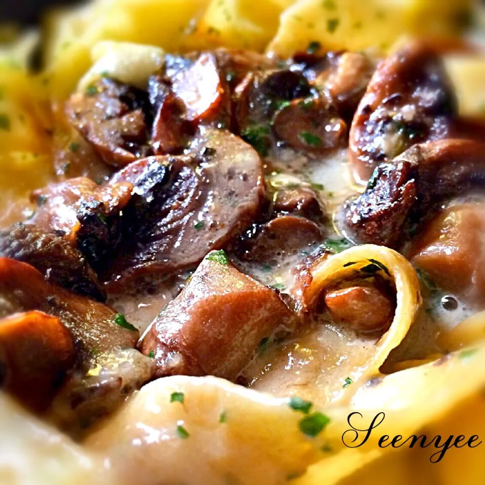 Mushroom Pappardelle 😋|Seenyee芯亦さん