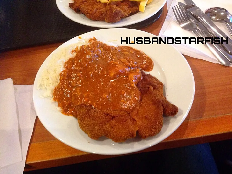 ニセモノカツカレー( Schnitchel & Chicken Tika Masara ) @ Stena Ferry, Dublin IE|KazutoEESさん