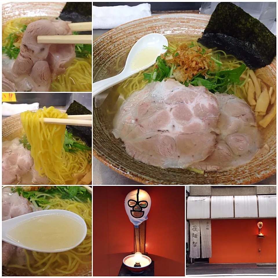 Snapdishの料理写真:塩ラーメン(鮟鱇出汁)@覆麺 智(神保町)|塩豚骨さん