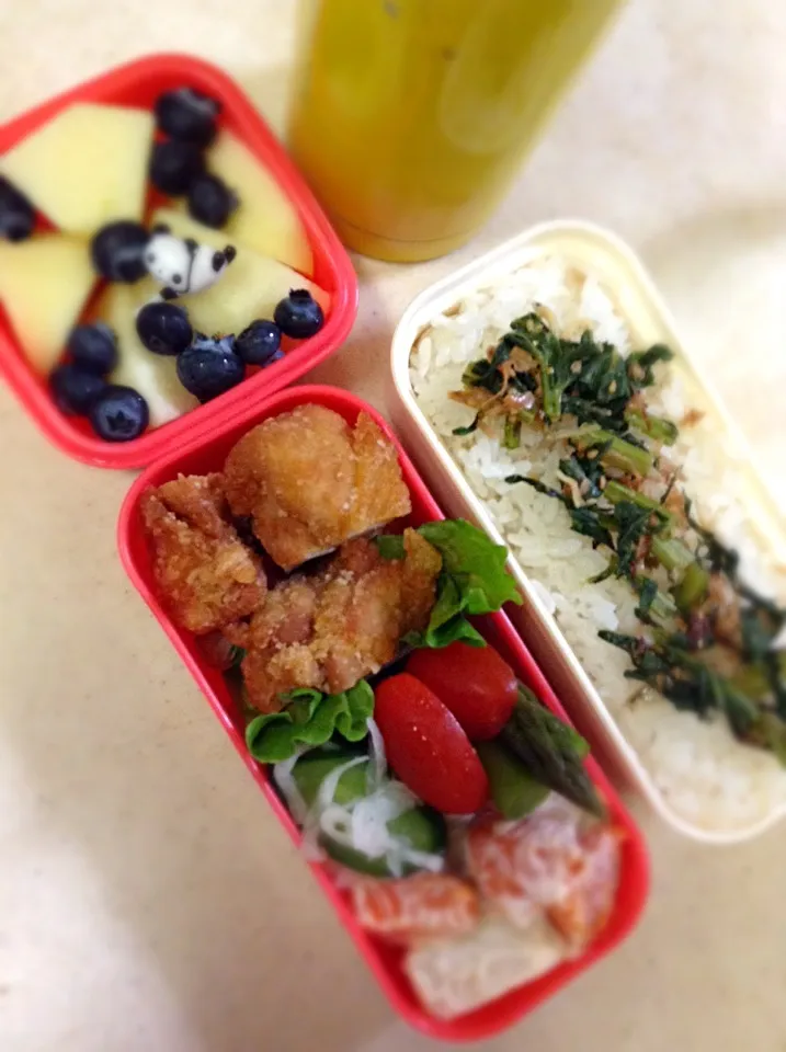 Today's JK lunch box. ああまた連続チキン弁当w|hoppycowさん