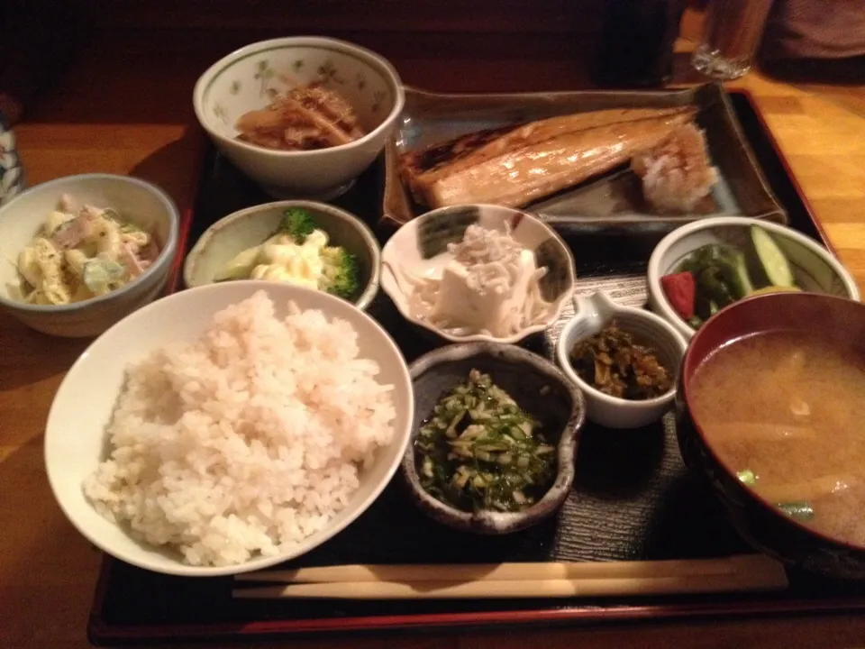 Snapdishの料理写真:鯖焼き定食|おっちさん