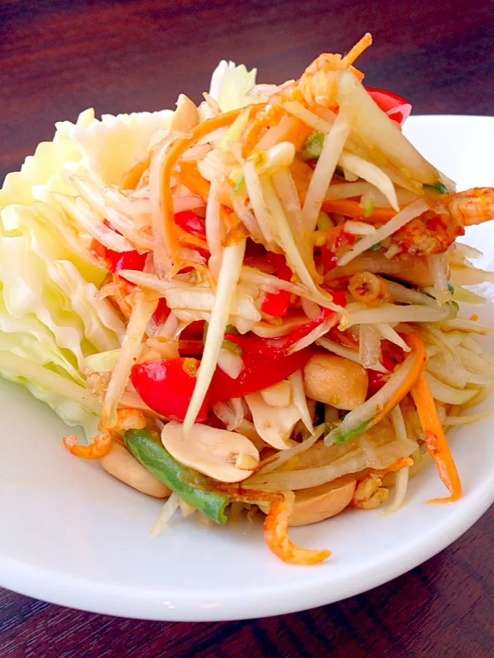 ส้มตำไทย(Green papaya spicy salad)|Pakamasさん