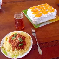 ~Home made spaghetti and cake :) ~|Buyandariさん