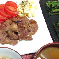 Snapdishの料理写真:ラム肉定食。|Asuka  Yamadaさん