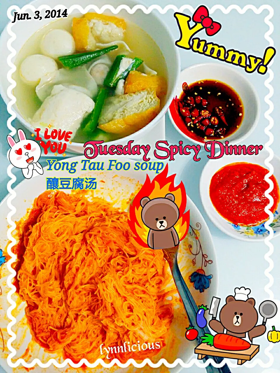 Snapdishの料理写真:Yong Tau Foo Dinner 😍😙😋|🌷lynnlicious🌷さん