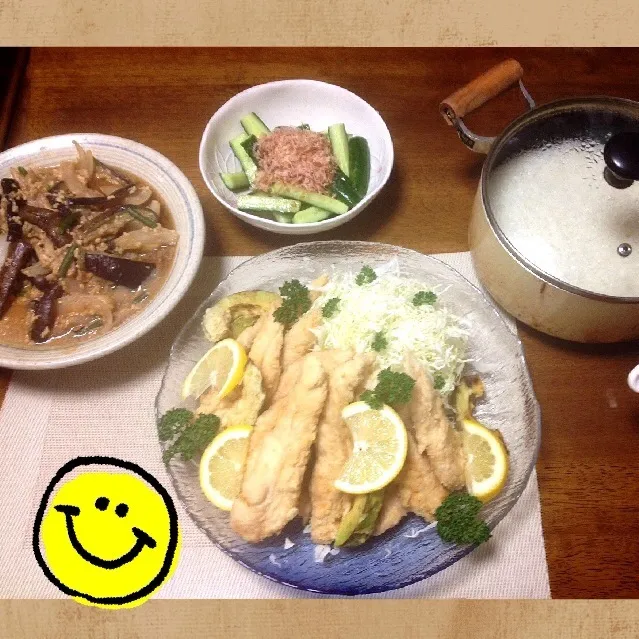 Snapdishの料理写真:H26.6.3の夕飯|watamaru920さん