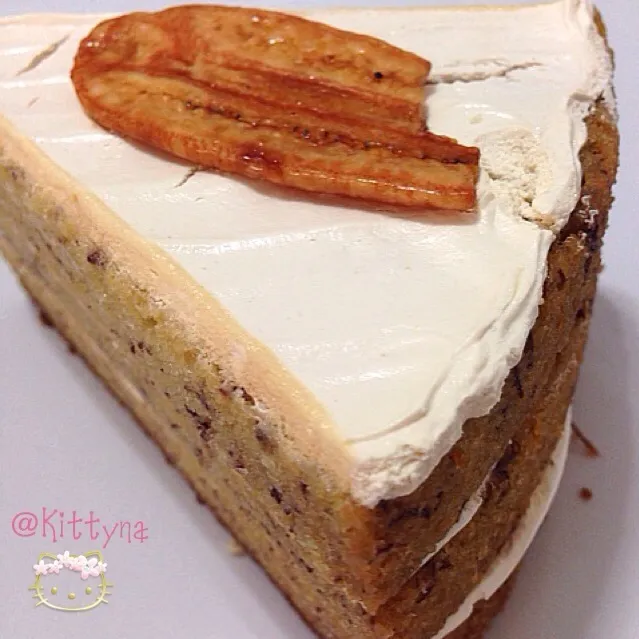 Snapdishの料理写真:ϲ□⃘࿓࿔ Ɛn꒻öႸ 🍌Banana Caramel Cake🎀|🎀Kittyna🌸さん