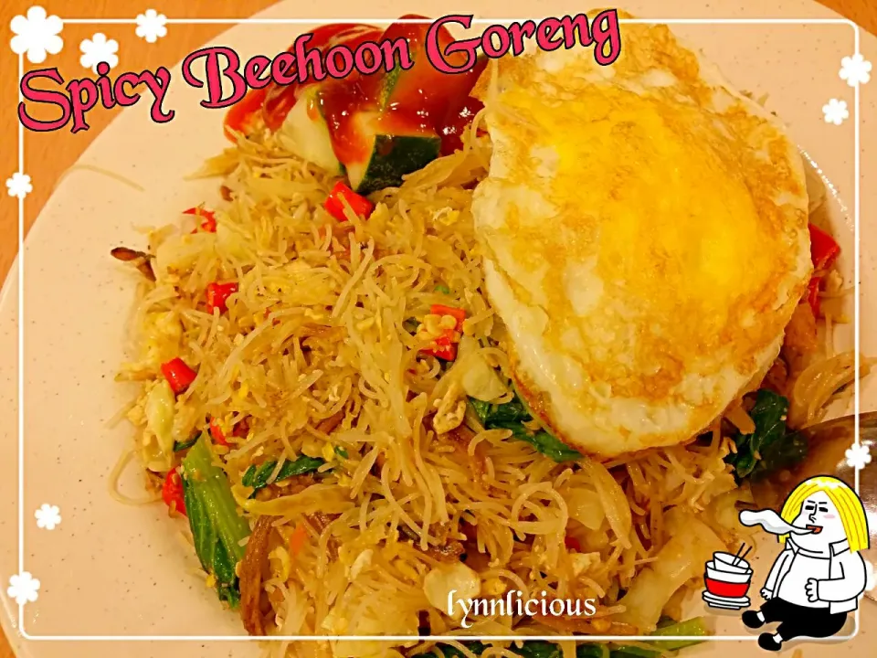 Indian cuisine ~ Spicy Beehoon Goreng with fried egg|🌷lynnlicious🌷さん