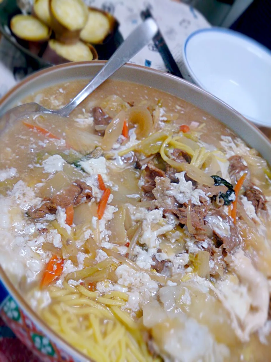 Snapdishの料理写真:淡雪あんかけうどん＆柚子そば|Yuka Nishizawaさん