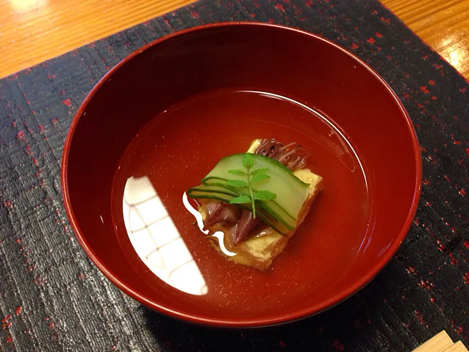 椀 筍豆腐 蛍烏賊 胡瓜 木の芽|ハギーさん