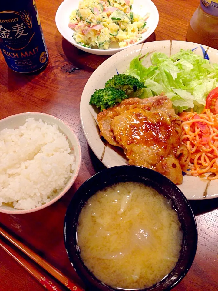 生姜焼き定食( ´͈ ॢꇴ `͈)੭ु⁾⁾|藤原早苗さん