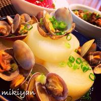 ま公さんの料理 大根と蛤の煮物 Simmered Japanese radish with clams