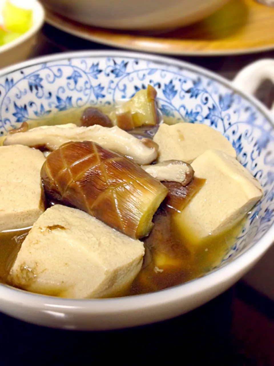 今日は普通の鍋で茄子と高野豆腐と椎茸のにびたし妊婦さんにイイッ(σ・∀・)σ|BlackBirdさん