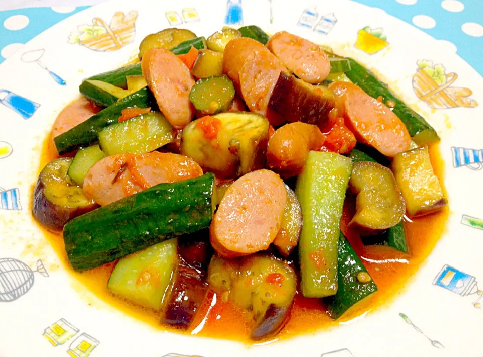 Sausage & Mixed Vegetables stir fry|Liezlさん