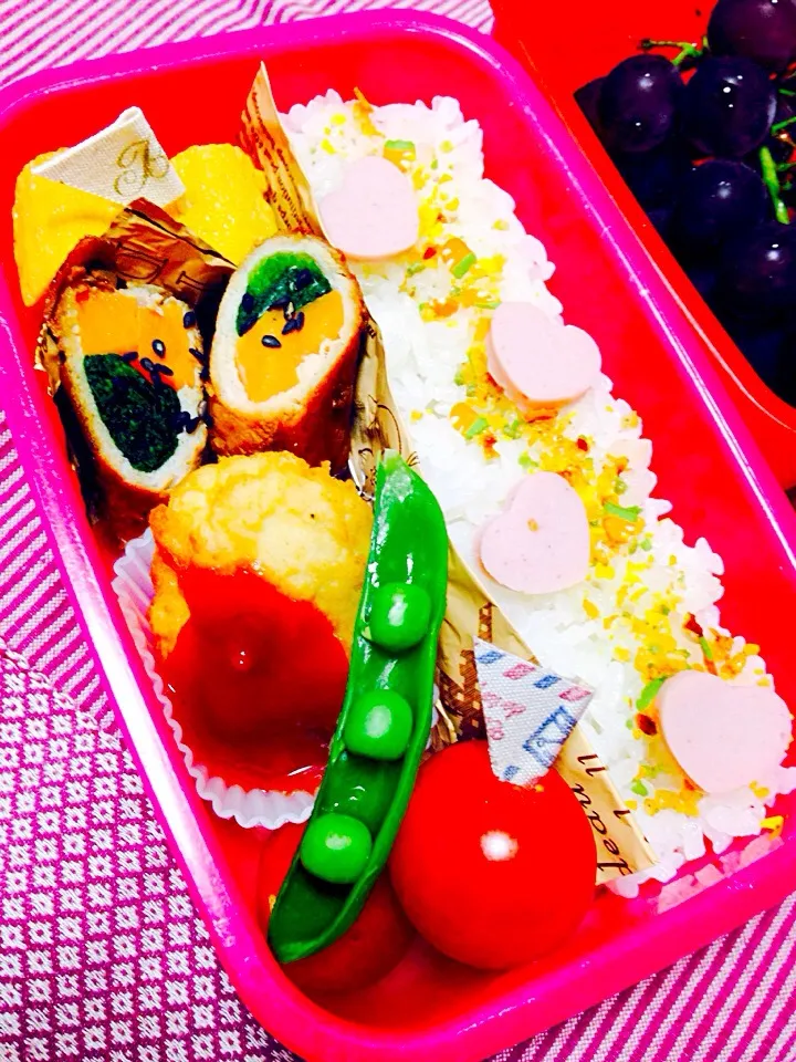 Snapdishの料理写真:今日のお弁当٩꒰๑• ̫•๑꒱۶♡|ごんさん