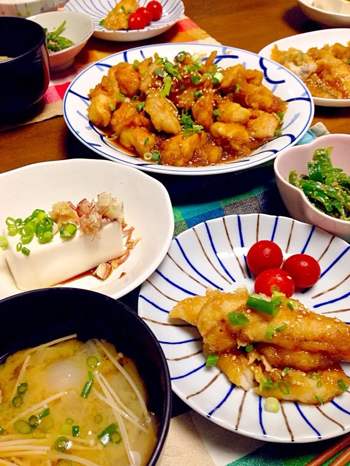 鶏と魚のみぞれ煮、ピーマンの胡麻和え♪|hayuさん