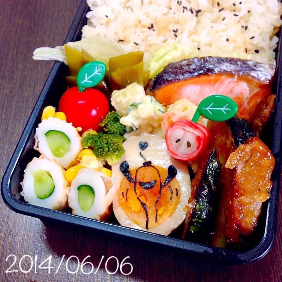 今日はパパもスヌーピー弁当(´ ω。 `)|ふくろう女子さん