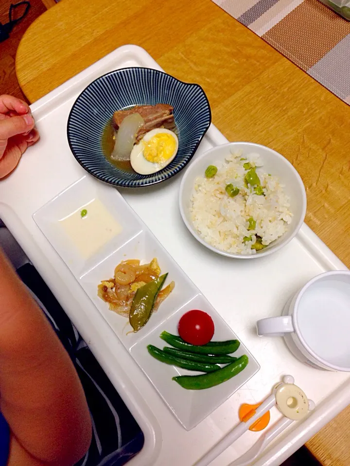 僕ちゃんの豆尽くし晩御飯|yohko sasakiさん