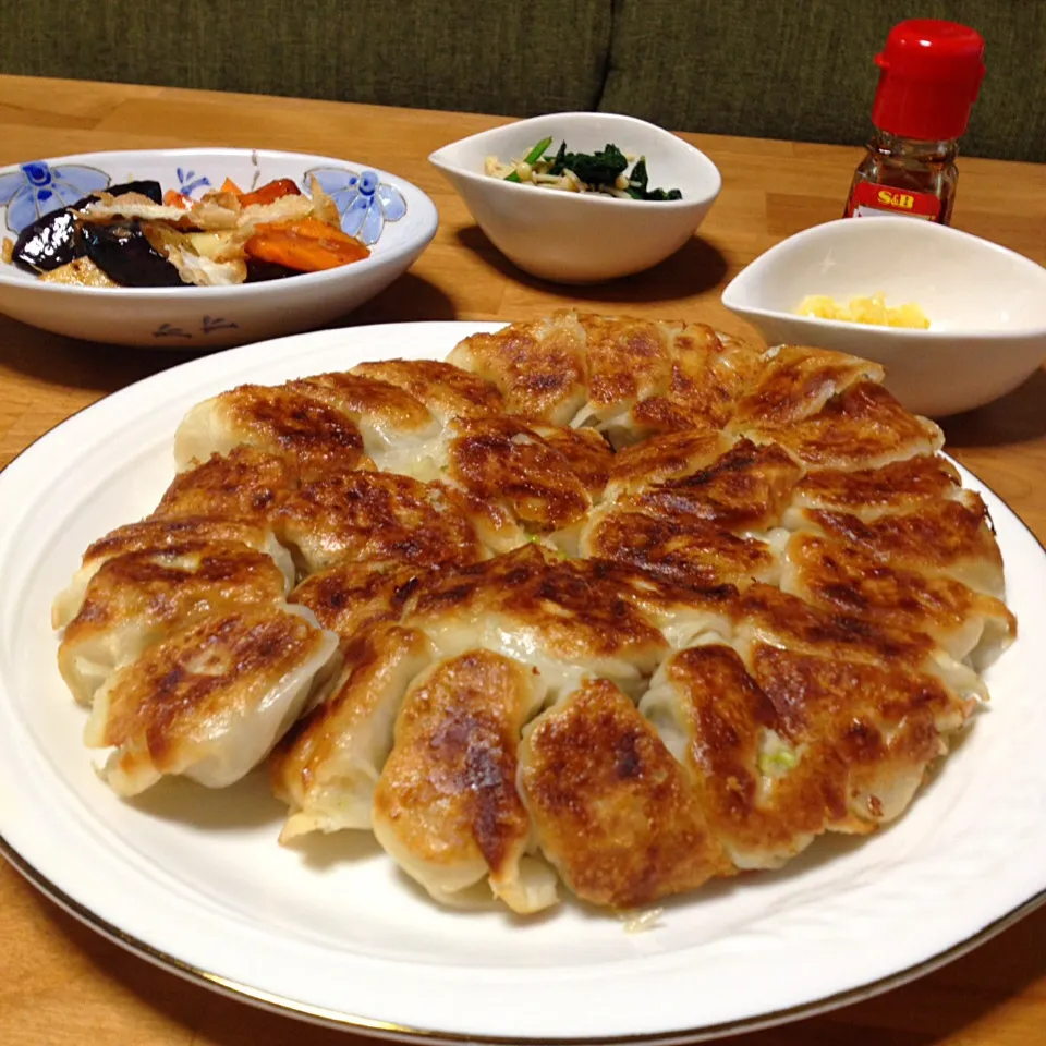 おから入り手作り餃子を塩レモンと辣油で食べたよ♡|さちこ(さがねっち)さん