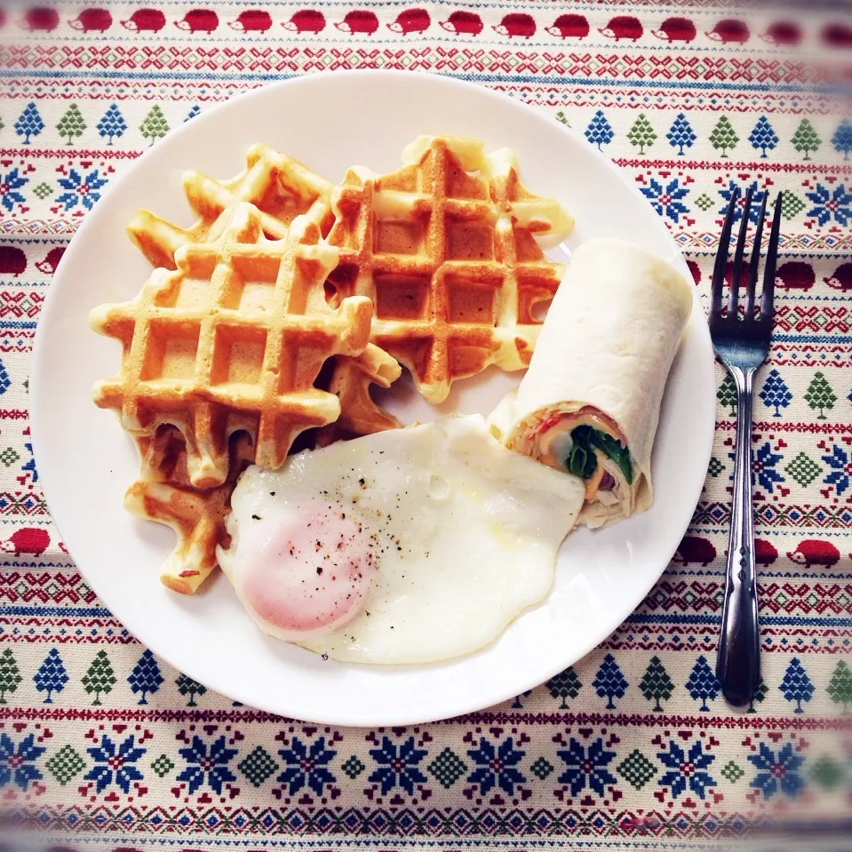 ワッフルな朝食♩|はなさん