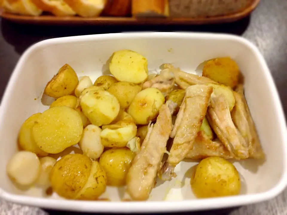 手羽中と新ジャガのカレー風味グリル|maicookさん