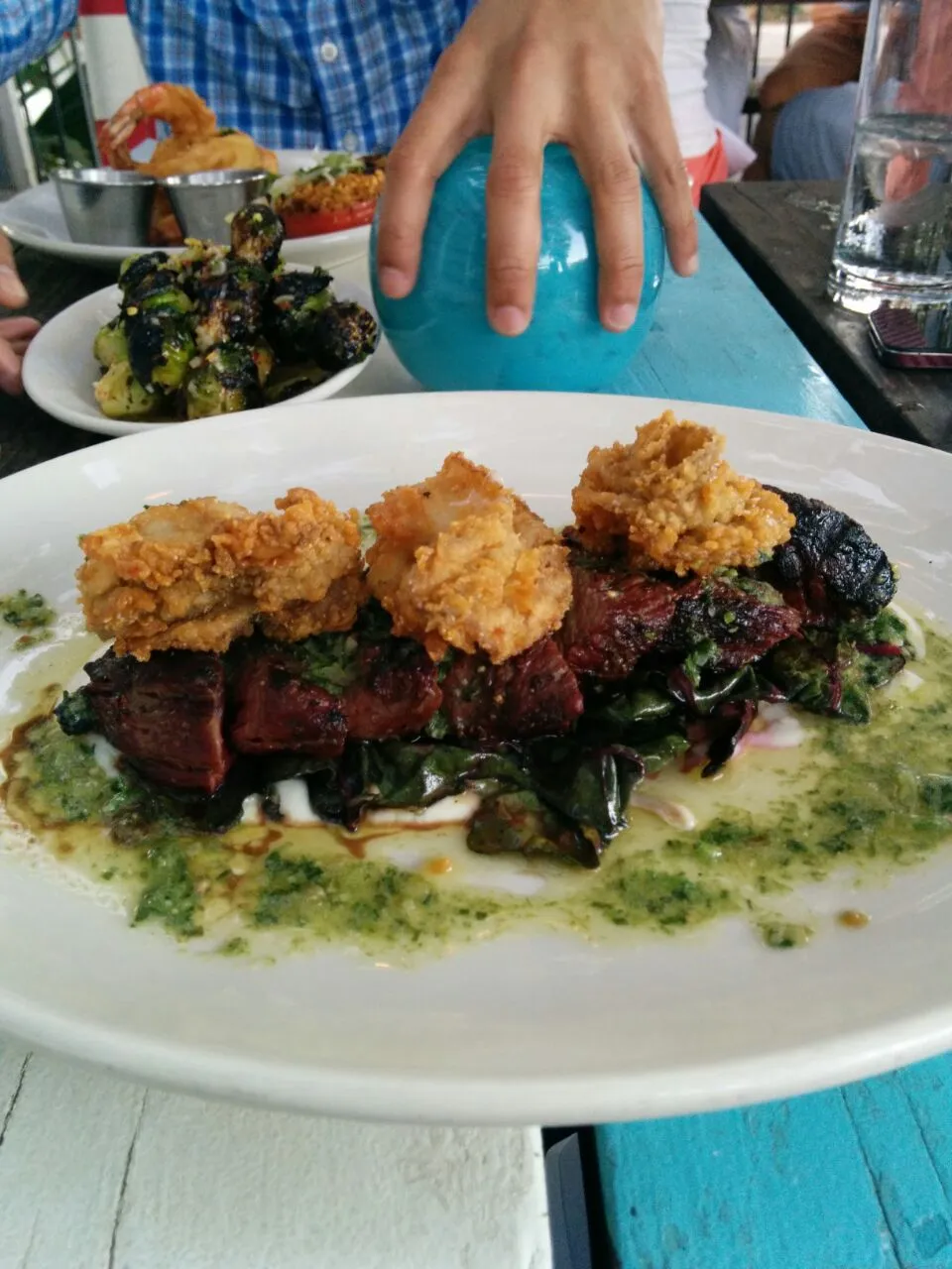 hanger steak with fried oysters|Michael Witbrockさん