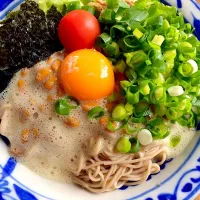 Snapdishの料理写真:草取り終わって蕎麦サラダ‼︎