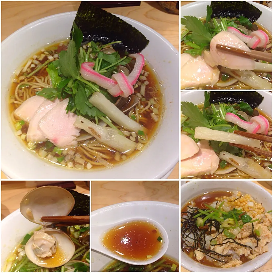 Snapdishの料理写真:鶏・煮干・蛤のトリプルSOBA@むぎとオリーブ(銀座)|塩豚骨さん