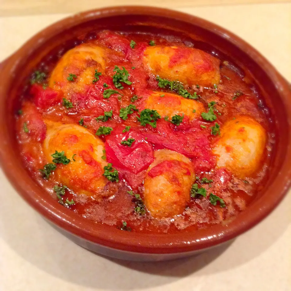 Snapdishの料理写真:Calamares rellenos de Murcia (ムルシア風詰物をしたイカ)|el encantoさん