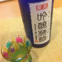 食前酒に山形の友だちからいただいた吟醸梅酒。甘くて香り高い素敵な梅酒☆|ちぃさん