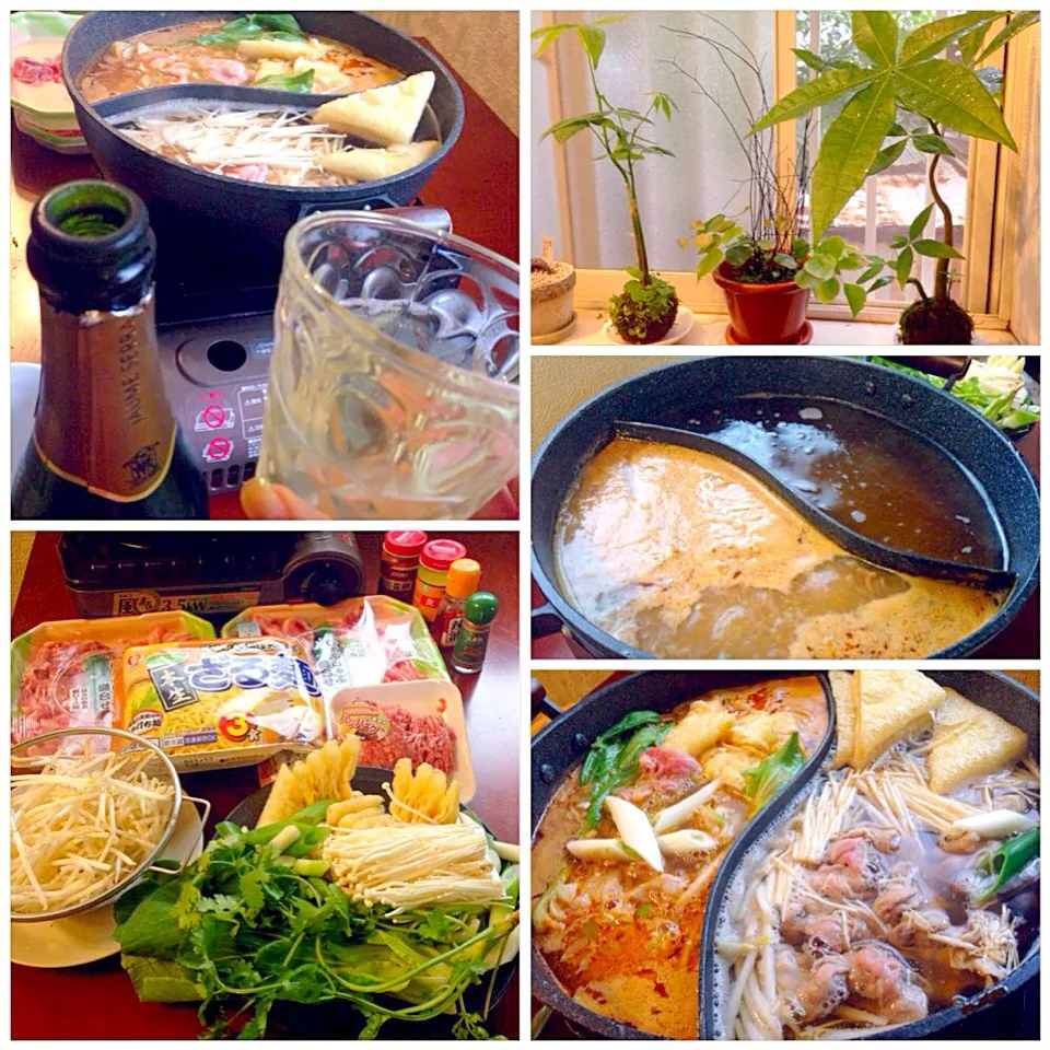 Snapdishの料理写真:Dandan noodles Pot🍲坦々麺鍋&しゃぶしゃぶ|🌈Ami🍻さん