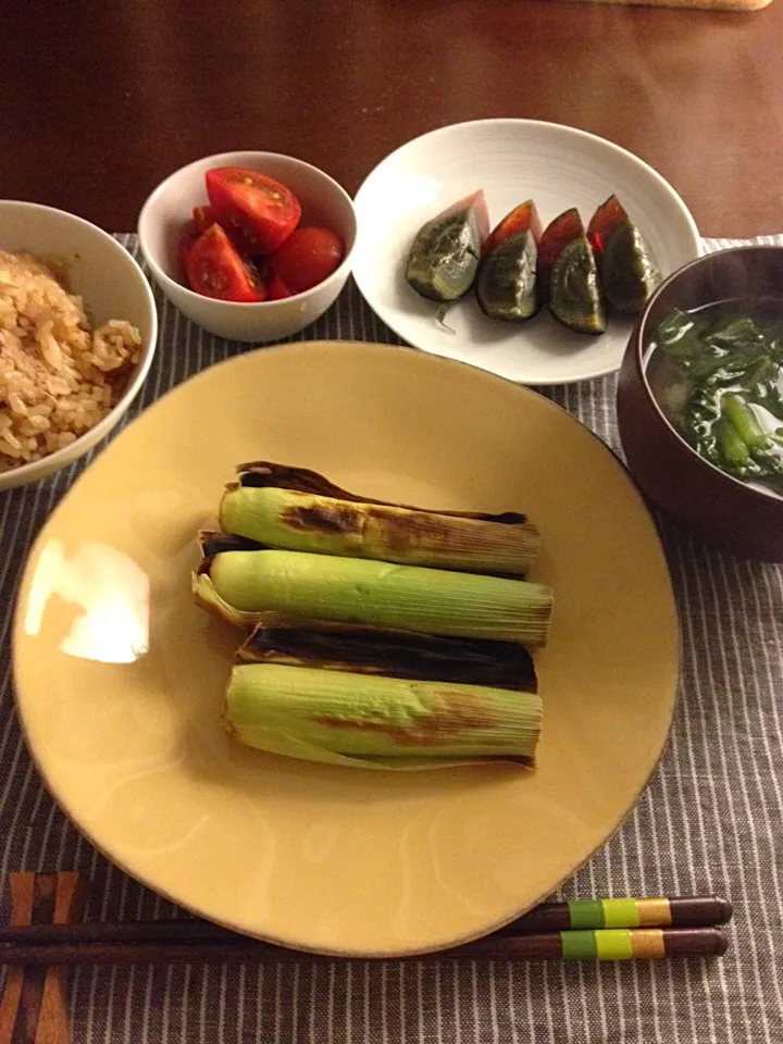 Dinner with grilled young corns|Masayo Nさん