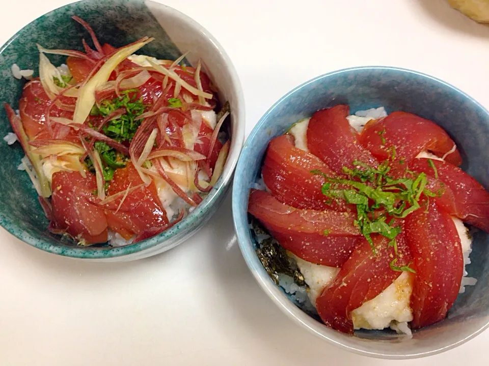 マグロ漬け山かけ丼|たえさん