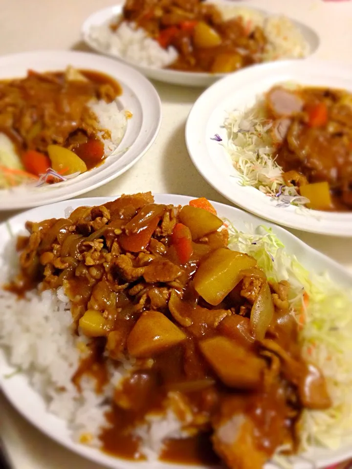 梅雨だ⭐︎カツカレーだぁ〜ヾ(◍'౪`◍)ﾉﾞ|ashushikaママ♡さん