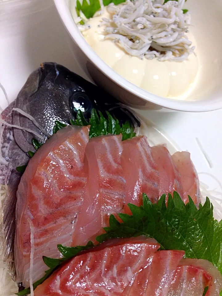 ぐれの刺身とシラスと豆腐^o^|Shinpei Yamaokaさん