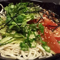 Snapdishの料理写真:オリーブトマトうどん|スマーフさん