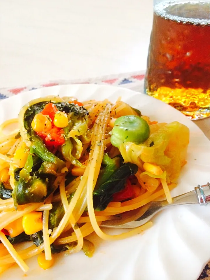 今日は外に一歩も出ない！お昼のパスタ🍝|りんさん