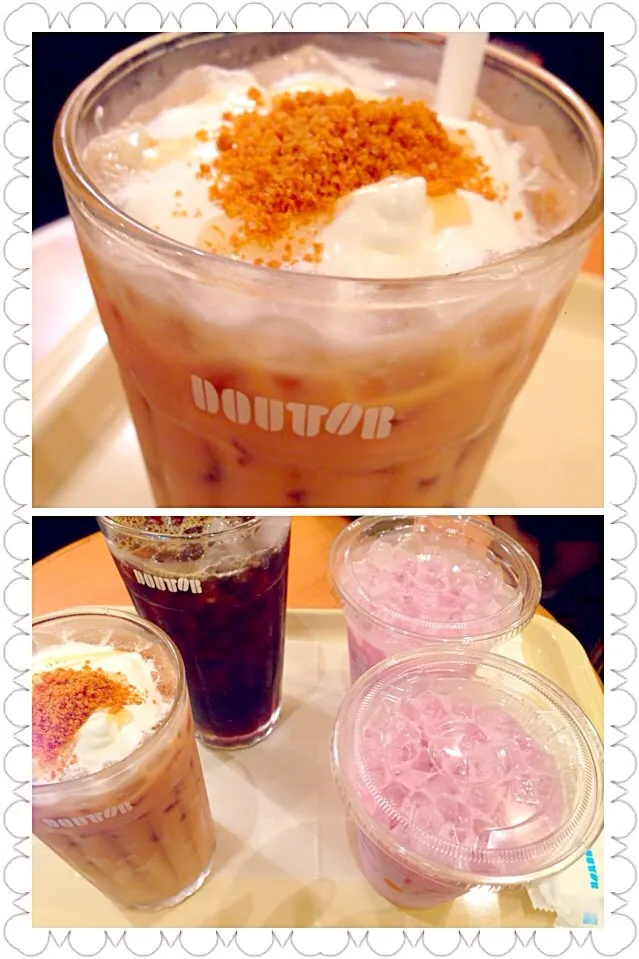 Blueberry yogurt,Royal ice milk chai&Ice coffee✨ﾌﾞﾙｰﾍﾞﾘｰﾖｰｸﾞﾙﾄ･ｱｲｽﾛｲﾔﾙﾐﾙｸﾁｬｲ･ｱｲｽｺｰﾋｰ|🌈Ami🍻さん